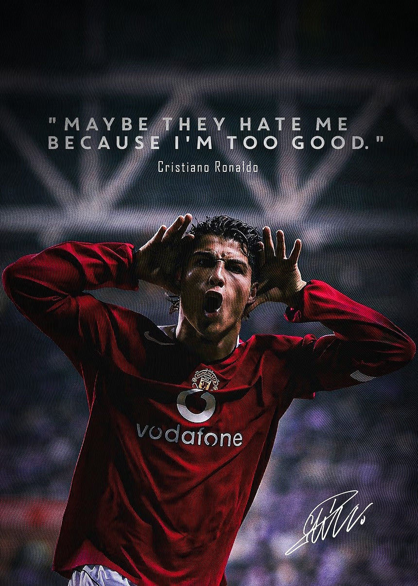 Cristiano Ronaldo 2 metal poster artwork